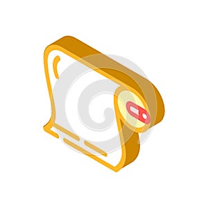 roll building material isometric icon vector illustration