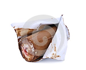 Roll of chocolate ice cream