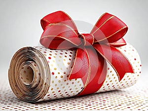 roll of Christmas gift wrapping paper