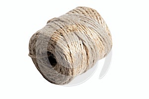 Roll of coil rope on isolated