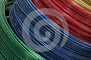 Roll of colored glass cloth reinforcement