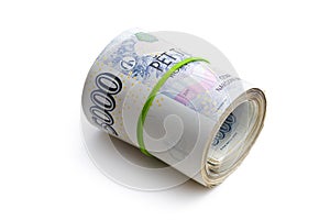 The roll of czech money