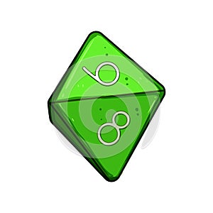 roll dice cartoon vector illustration