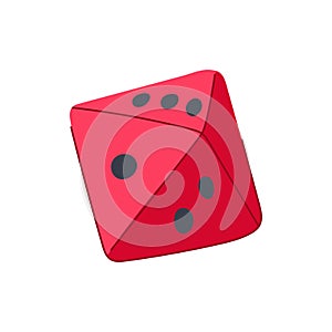 roll dice cartoon vector illustration