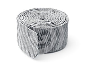 Roll of gray nylon webbing strap