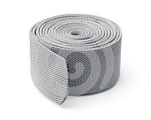 Roll of gray nylon webbing strap photo