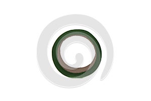 A roll of green duct tape isolated on a white background