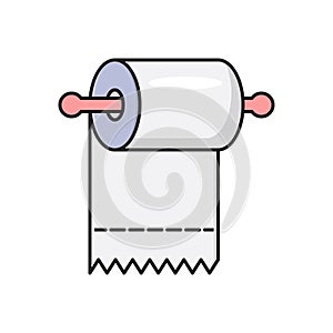 Roll vector colour line  icon