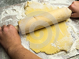 Roll out the dough background