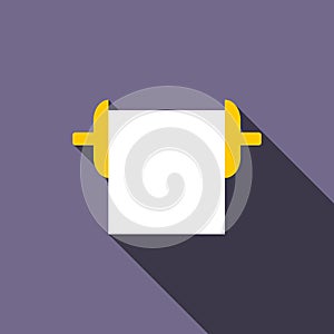 Roll paper towel icon, flat style