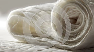 A roll of premium cotton batting known for its durability and ability to retain its shape after repeated washings photo
