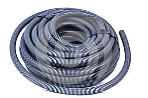 Roll of PVC Flexible Electrical Conduit Isolated on White