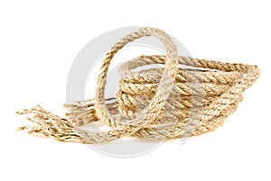 Roll of rope isolated on white background