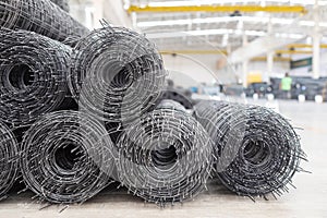 Roll of steel mesh or Wire Mesh use for reinforce concrete work in construction site