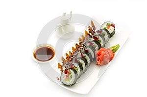 Roll tempura tuna and salmon