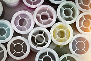 The roll of thread on background,needlework,craft,sewing and tailoring