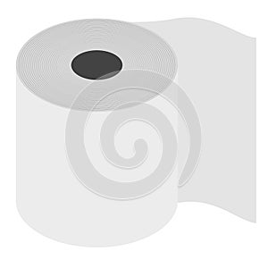 Roll of toilet paper isometrics. paper product used in sanitary and hygienic purposes