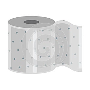 A roll of toilet paper. A paper product used for sanitary and hygienic purposes.