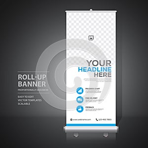 Roll up banner design template