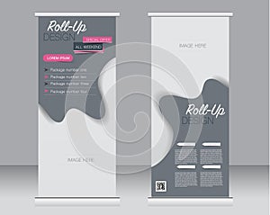 Roll up banner stand template. Abstract background for design