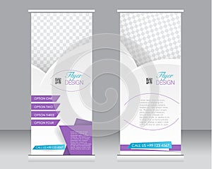 Roll up banner stand template. Abstract background for design,