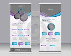 Roll up banner stand template. Abstract background for design,