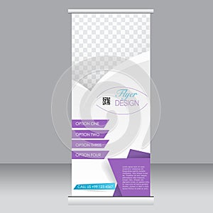 Roll up banner stand template. Abstract background for design