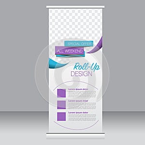 Roll up banner stand template. Abstract background for design