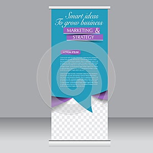 Roll up banner stand template. Abstract background for design