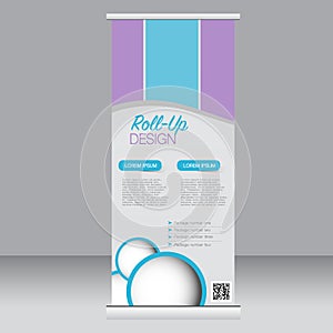 Roll up banner stand template. Abstract background for design