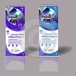 ROLL UP banner template design