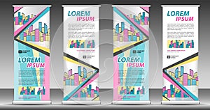 Roll up banner template, stand design, Pull up, display, advertisement, business flyer, poster, presentation