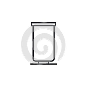 Roll up banners icon vector set on white background