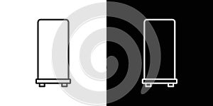 Roll up banners icon vector set on white background