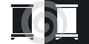 Roll up banners icon vector set on white background