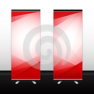 Roll up Vector Background Texture. standee, banner.