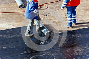 Roll waterproofing foundation flat roof repair insulation