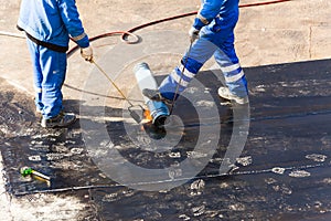 Roll waterproofing foundation flat roof repair insulation