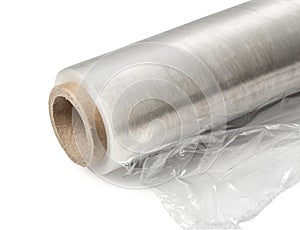 Roll of wrapping plastic stretch film. photo