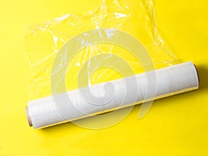 roll of wrapping stretch film for packaging