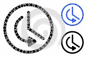 Rollback time Composition Icon of Circle Dots