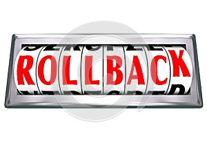 Rollback Word Rolling Back Time Price Save Money