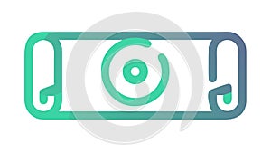 Rolled Blueprint or Scroll Icon for Architectural Plans, vector design Generative AI