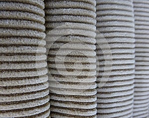 Rolled columns corduroy fabric surface texture