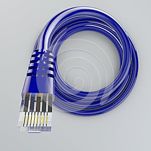 Rolled ethernet cable, internet connection, bandwidth, broadband