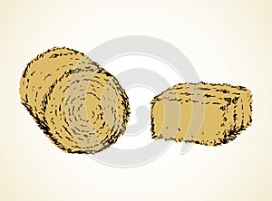 Haystack. Vector drawing