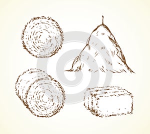 Haystack. Vector drawing