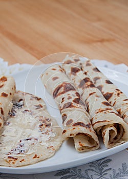 Rolled lefse - close up