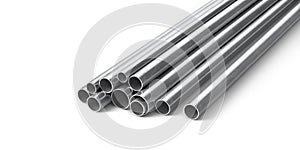 Rolled metal products. Steel profiles and tubes. photo
