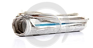Rolled newspaper